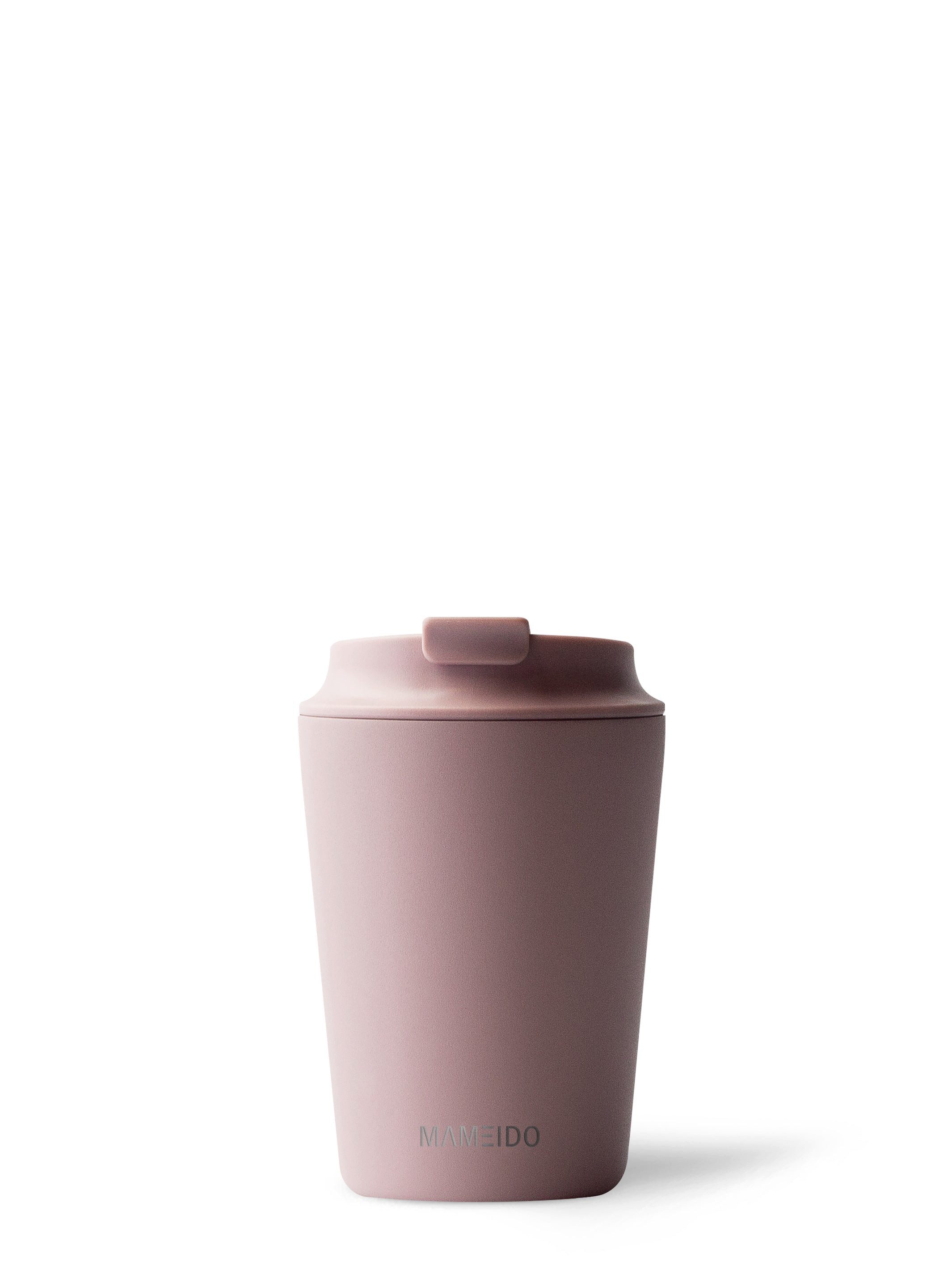 MAMEIDO Thermobecher, Edelstahl, Kunststoff, Silikon, doppelwandig isoliert, auslaufsicher in 350ml, 470ml, 700ml & 1200ml
