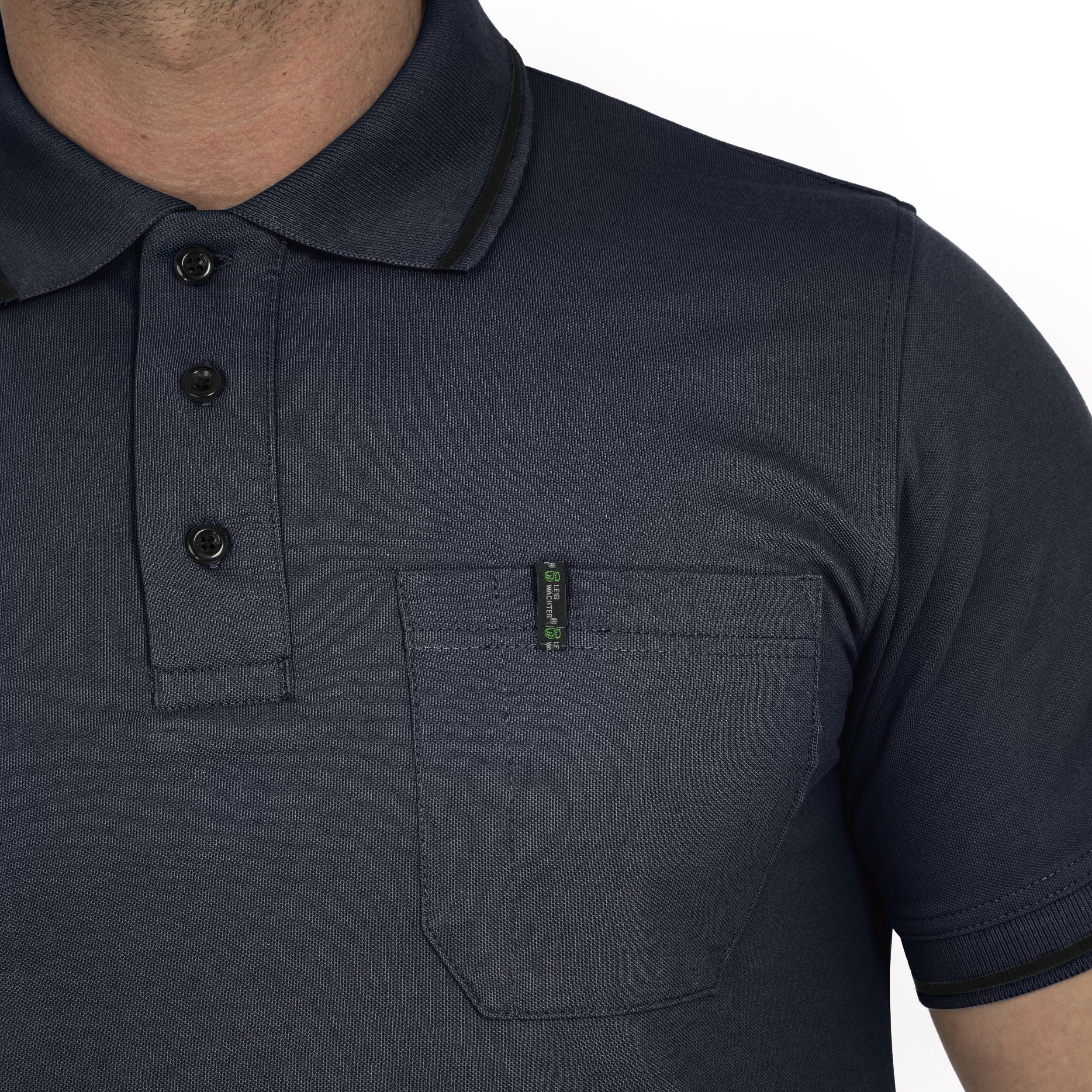 Leibwächter Poloshirt Flex-Line Herren Poloshirt kurzarm, mit Brusttasche & Stifttasche (Bequeme Workwear, antibakterielle, Antigeruchs- und Antipilling-Ausrüstung) 50% Baumwolle & 50% Polyester, 220g/m²