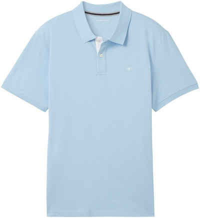 TOM TAILOR Poloshirt mit Knopfleiste und Logo