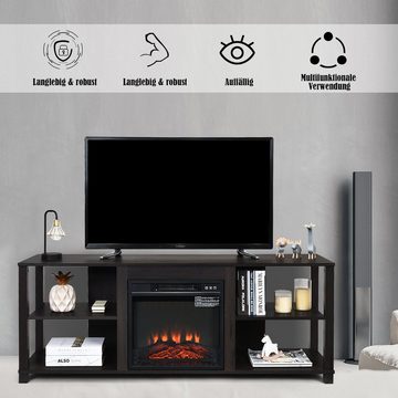 COSTWAY TV-Schrank mit verstellbarem Regal, für Elektrokamin, 150x40x58 cm