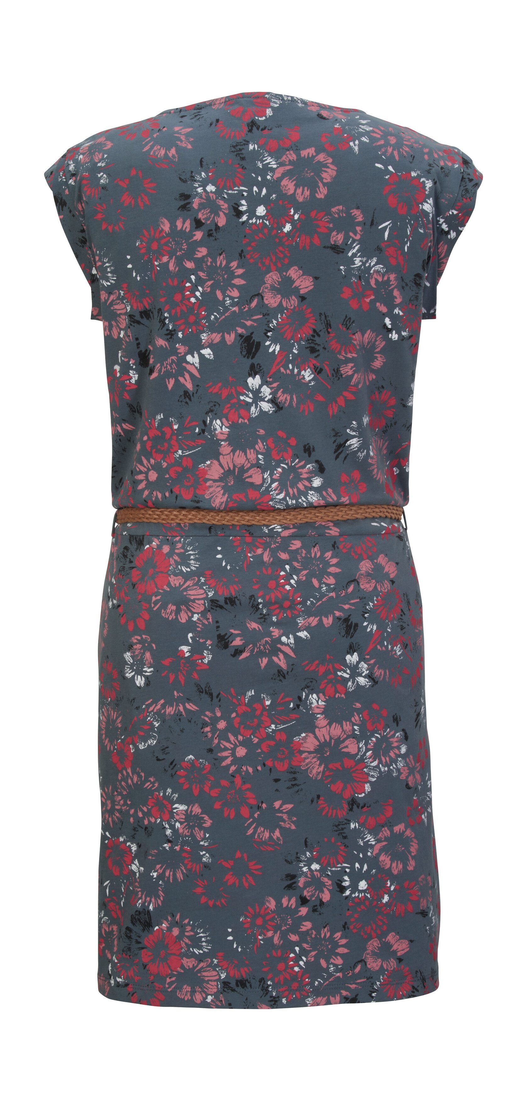 G.I.G.A. DX by killtec Sommerkleid GS 43 WMN DRSS Sommerkleid mit Flechtgürtel, All Over Print, Baumwolle, Taschen