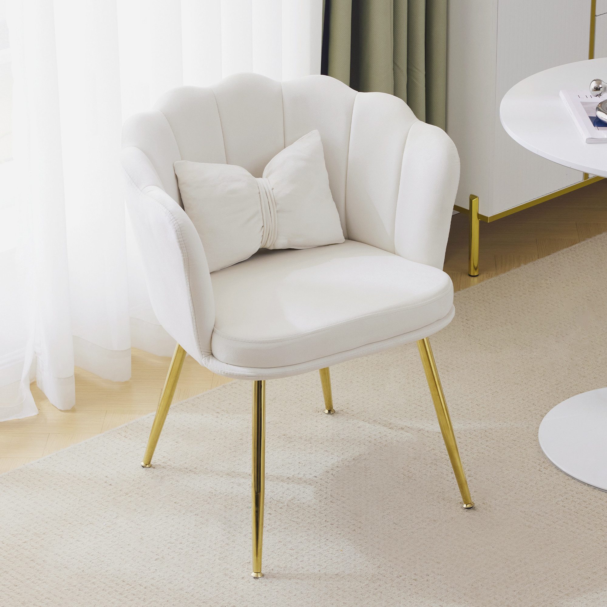 OKWISH 4-Fußstuhl Polsterstuhl Küchenstuhl Lounge Stuhl, günstig online kaufen
