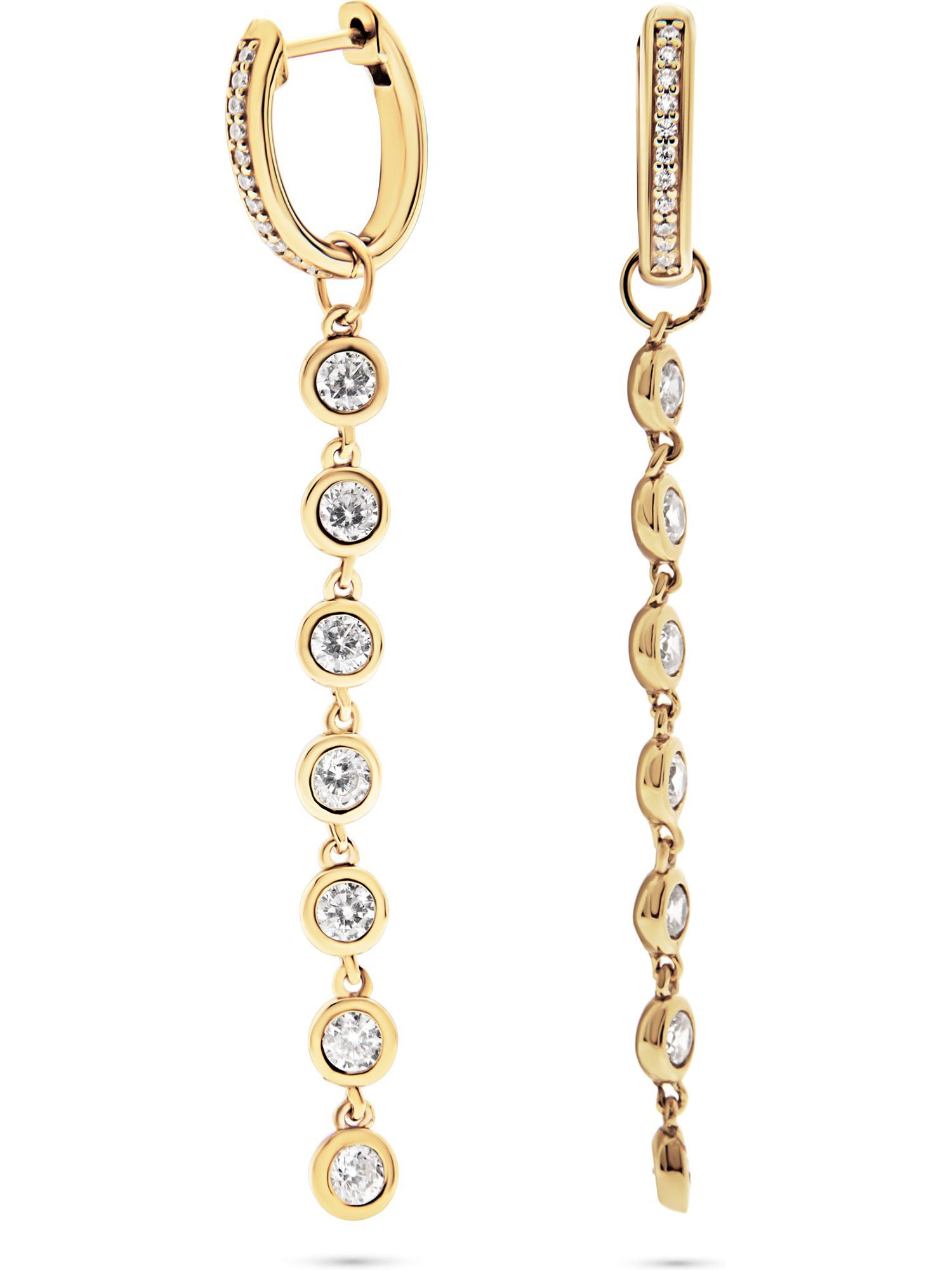 FAVS Paar Ohrhänger FAVS Damen-Ohrhänger 925er Silber 22 Zirkonia