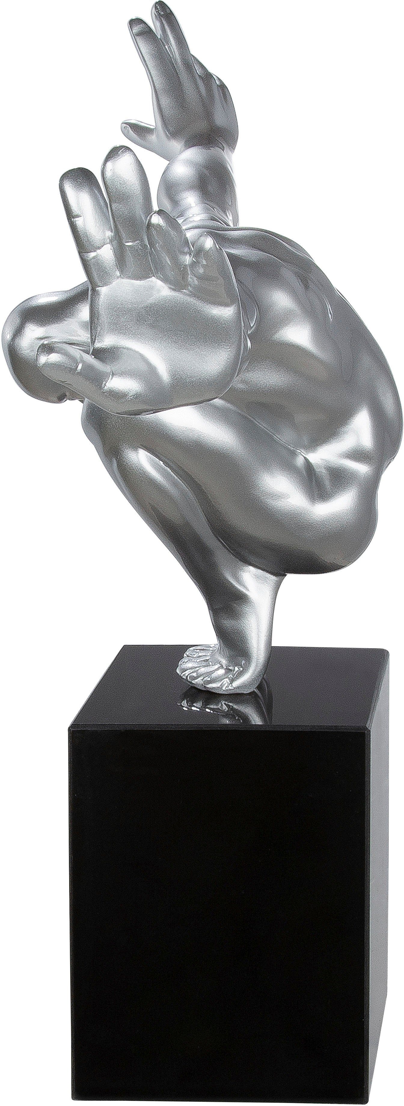 (1 St), silberfarben Cliffhanger by Marmorsäule auf Skulptur Casablanca Skulptur Gilde