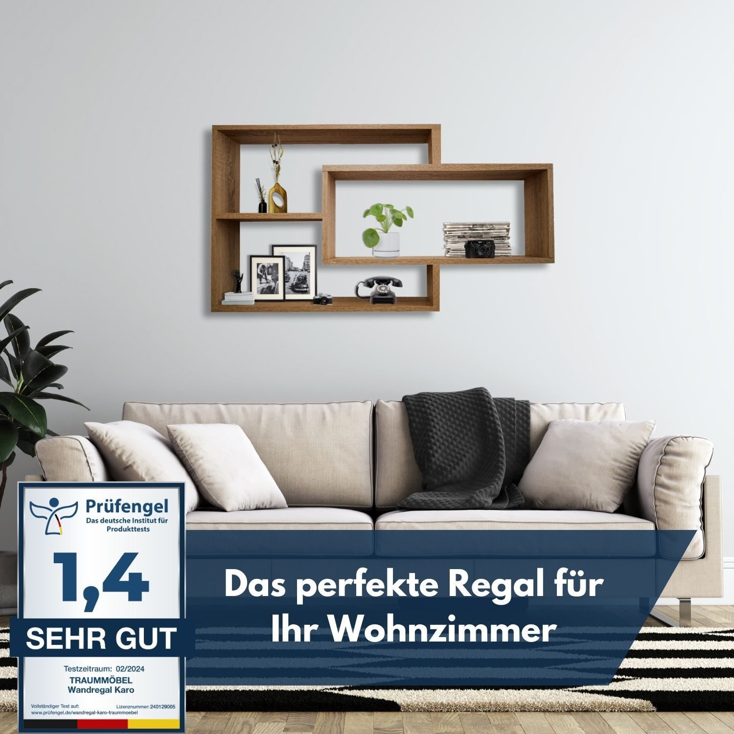 TRAUMMÖBEL Wandregal KARO, Modernes Schweberegal großes günstig online kaufen