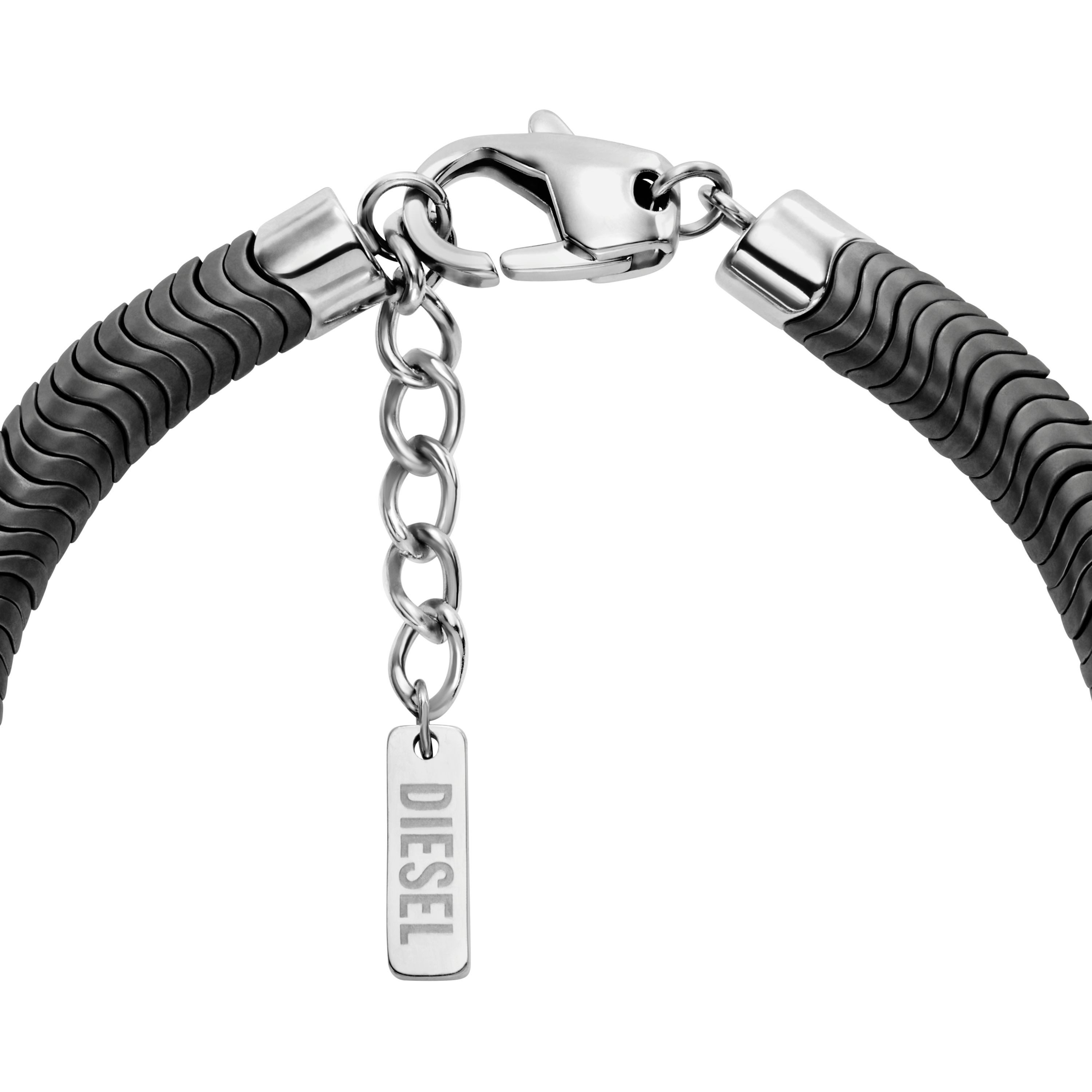 Diesel Armband Schmuck Geschenk Edelstahl Nylon Armschmuck D LOGO, mit Hämatit