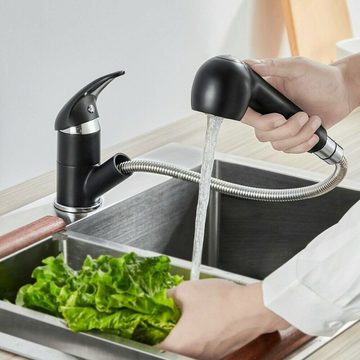 Faizee Möbel Küchenarmatur Wasserhahn ausziehbar Mischbatterie Armatur Spültischarmatur Einhebel