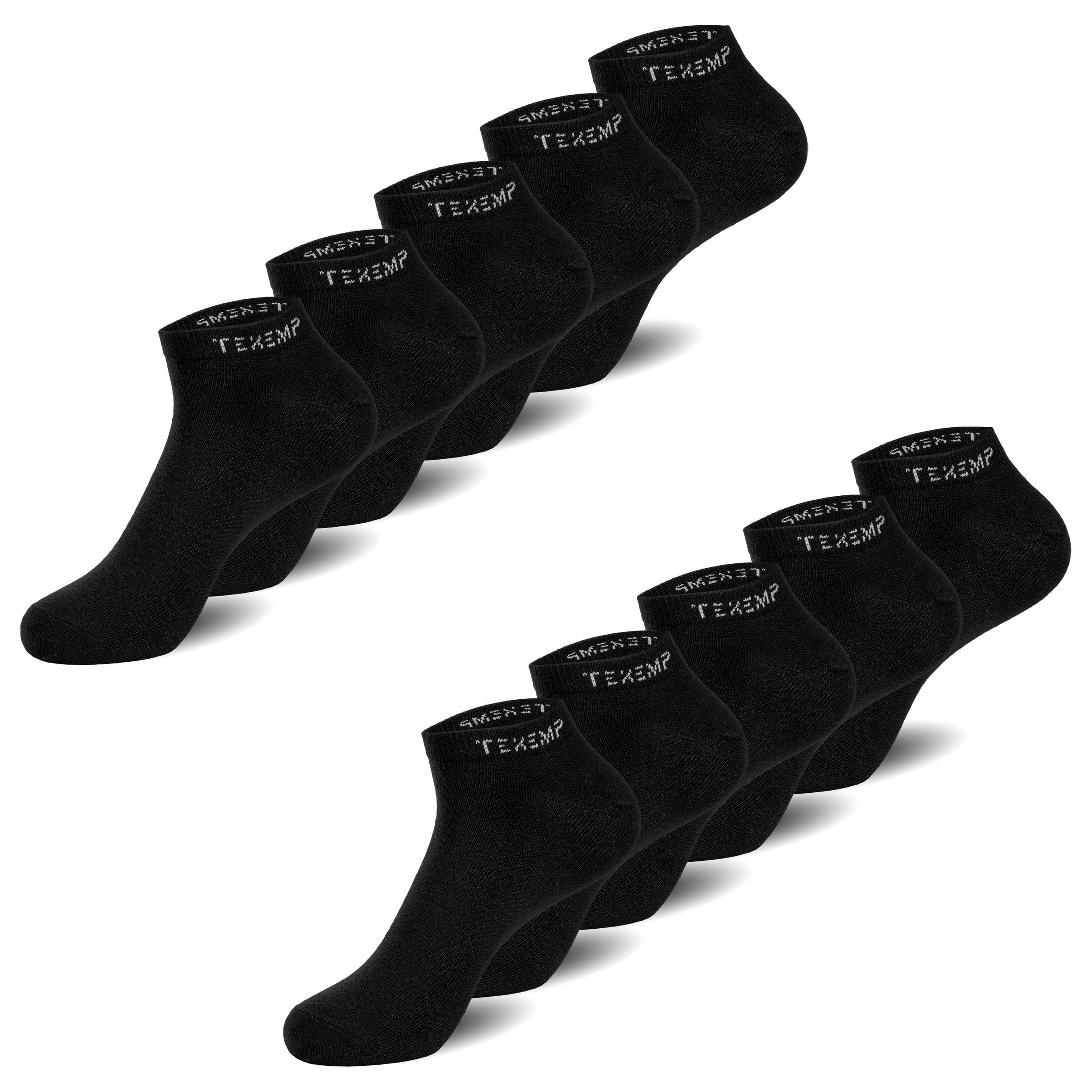 TEXEMP Sneakersocken 10 Paar Sneaker Socken Damen & Herren Baumwolle Freizeit Sport Kurz (Packung, 10-Paar, 10 Paar) Robust & Langlebig