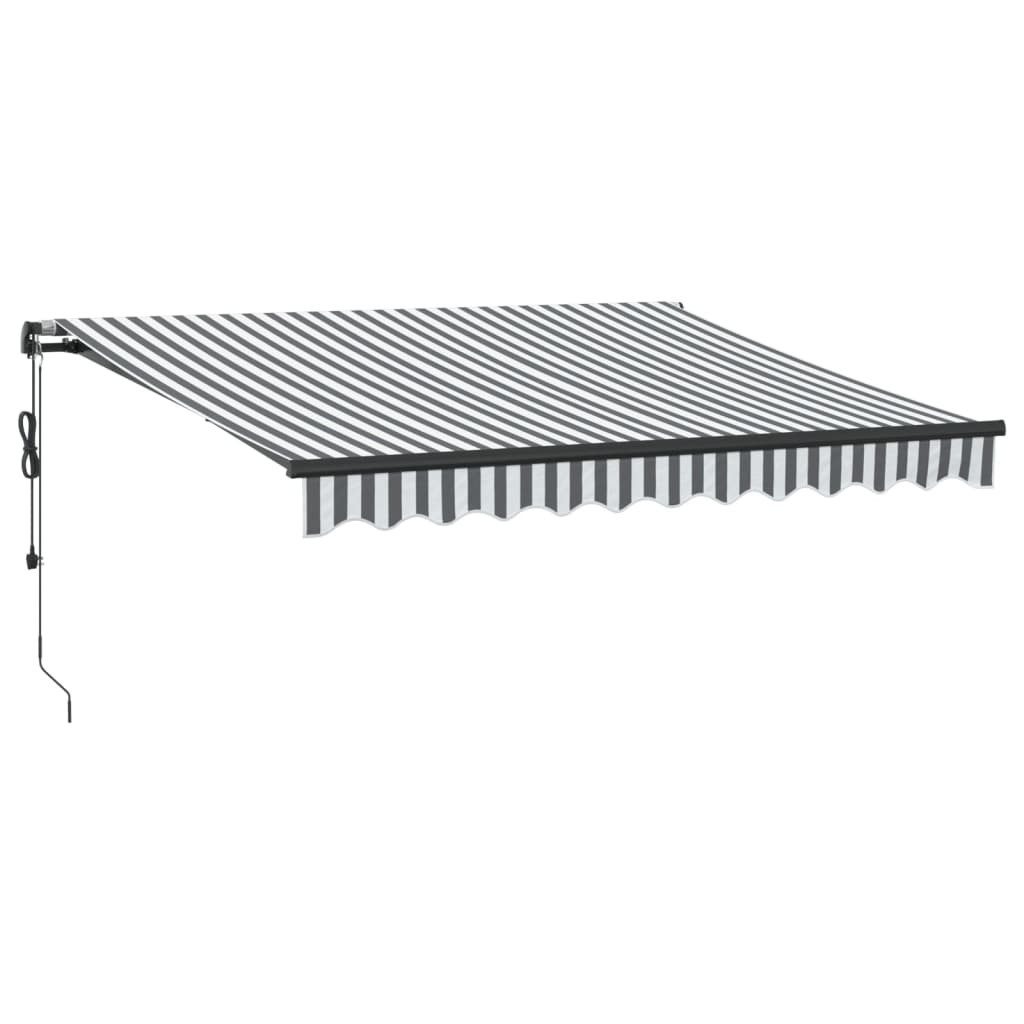 vidaXL Markise 300 x 250 cm Markise Automatisch Anthrazit Weiß 300x250 cm