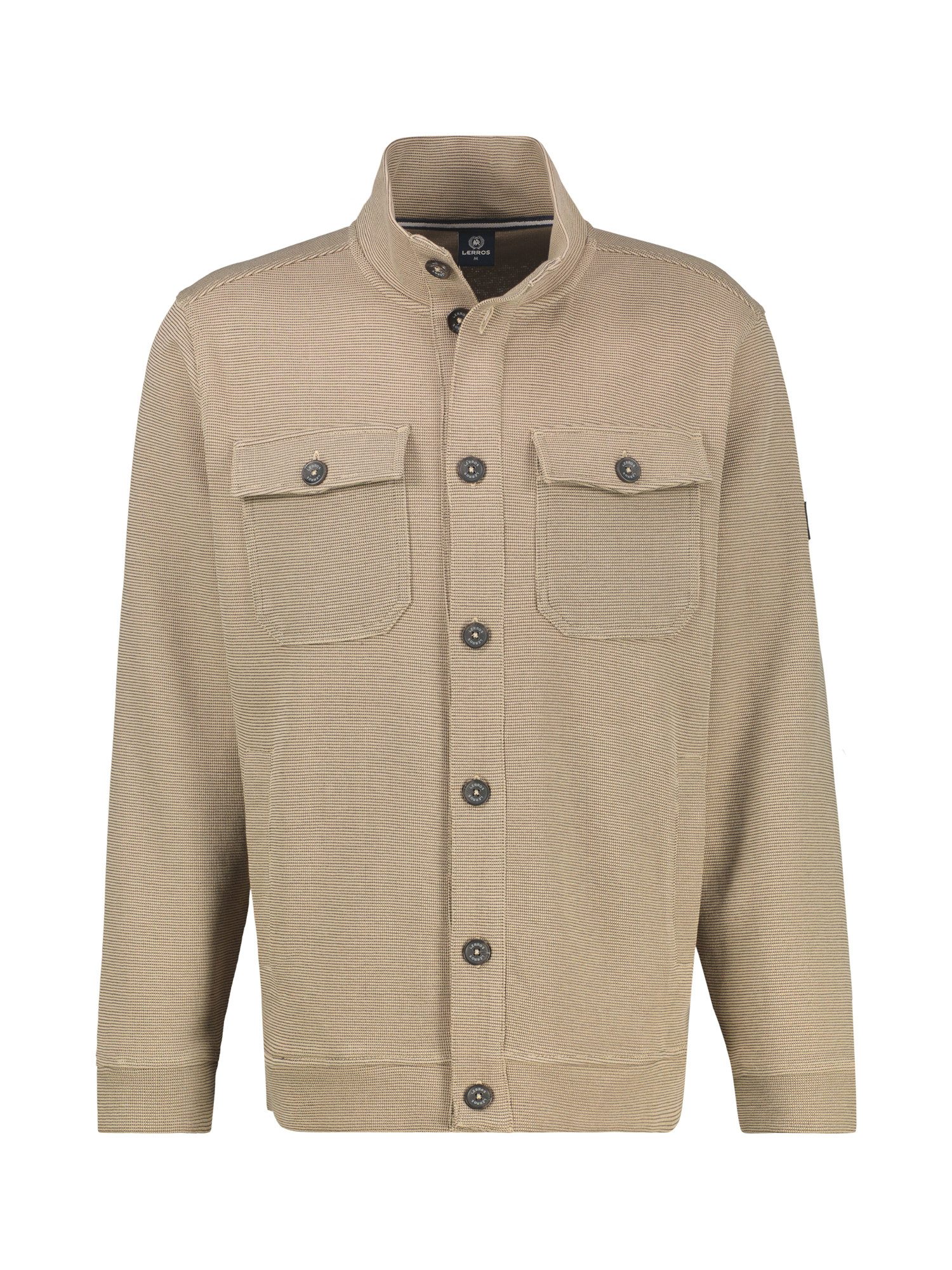 LERROS Sweatjacke Maskulines Overshirt aus bequemem Baumwollmischgewebe