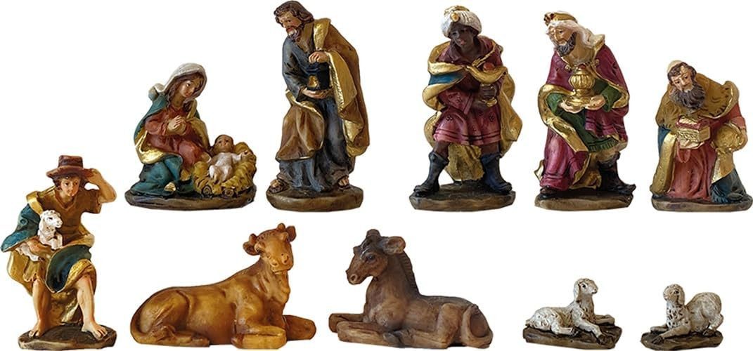 FADEDA Dekofigur 10x FADEDA Krippenfiguren / Höhe:6 cm / handbemalt (Spar-Set), Handbemalt und handgefertigt