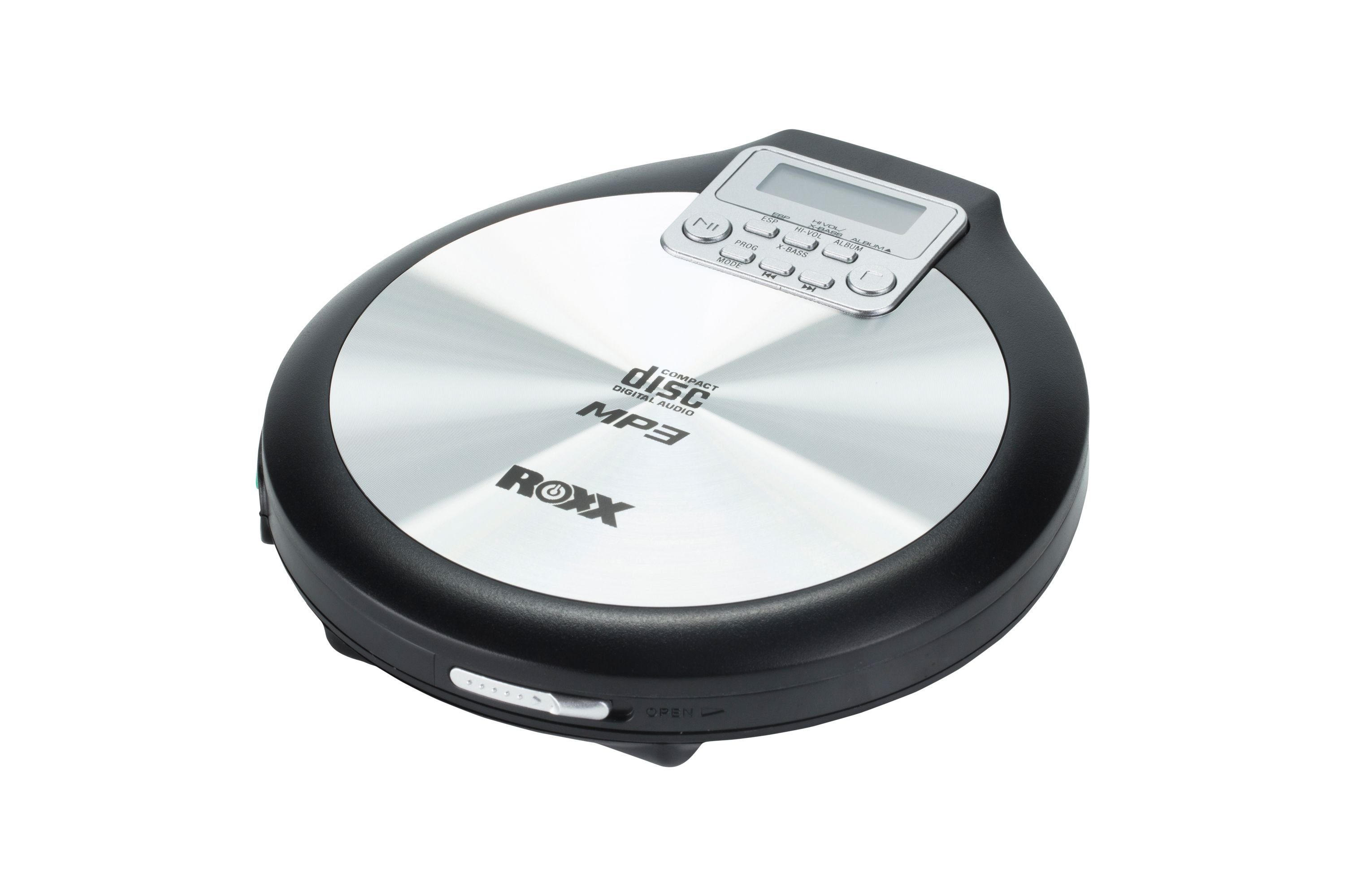 ROXX PCD 600 tragbarer CD-Player (MP3 Discman mit Anti-Shock,  Resume-Funktion inkl Netzteil)