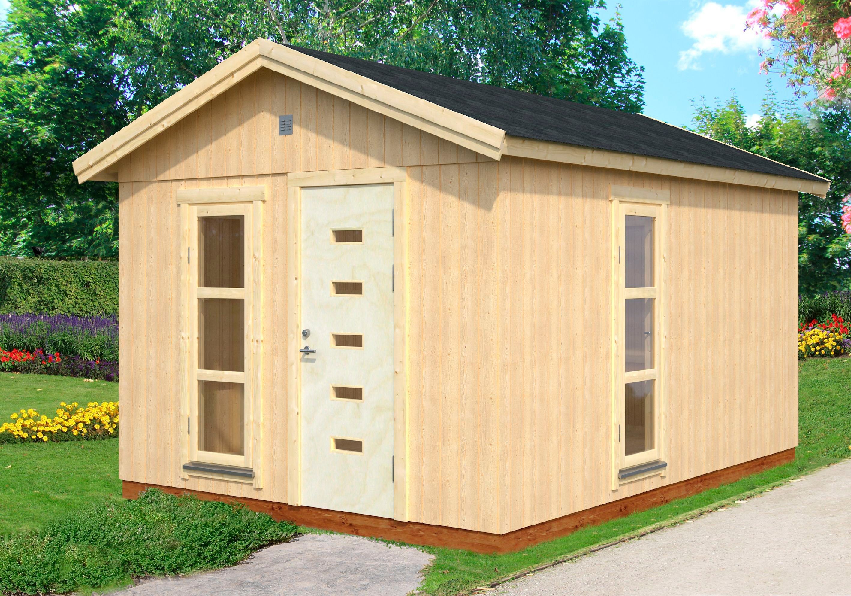 Palmako Gartenhaus Nordic Haus Ly, BxT: 367x502 cm, inklusive Fußboden