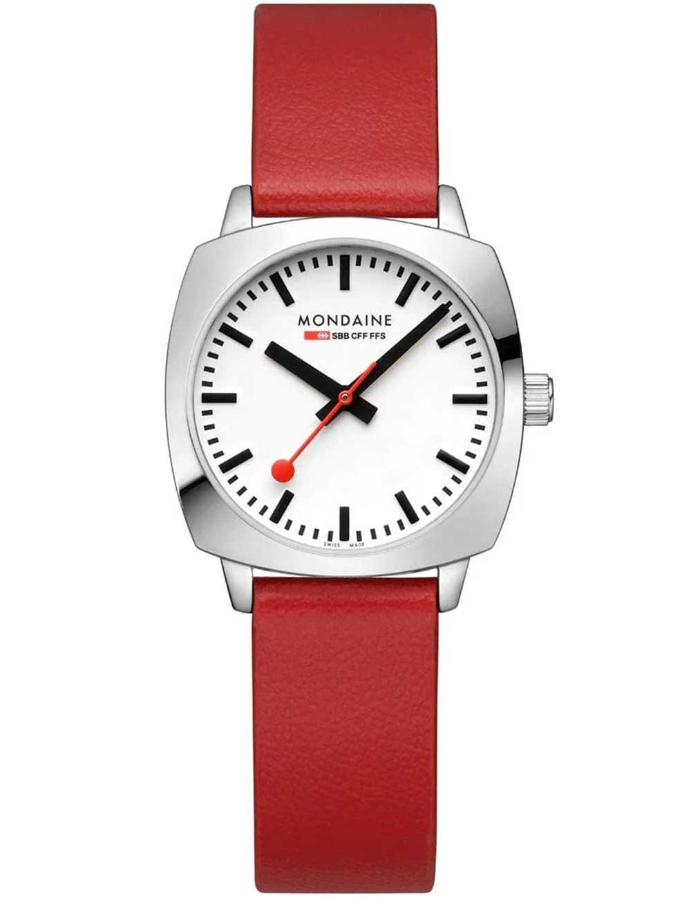 MONDAINE Automatikuhr Mondaine MSL.31110.LCV Damenuhr Petite Cushion 31mm 5ATM Mondaine MSL.31110.LCV Damenuhr Petite Cushion 31mm 5ATM