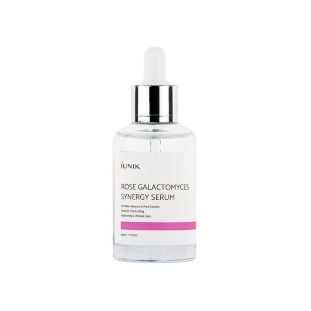 iUnik Gesichtsserum iUNIK, Rose Galactomyces Synergy Serum – 50 ml, Ausgleichendes Serum mit Galactomyces und Rosenwasser