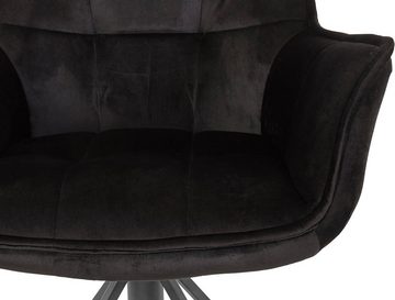 andas Esszimmerstuhl Kilden (2 St), mit Sitz in Veloursstoff, schwarzes Gestell aus Metall, Sitzhöhe 48 cm