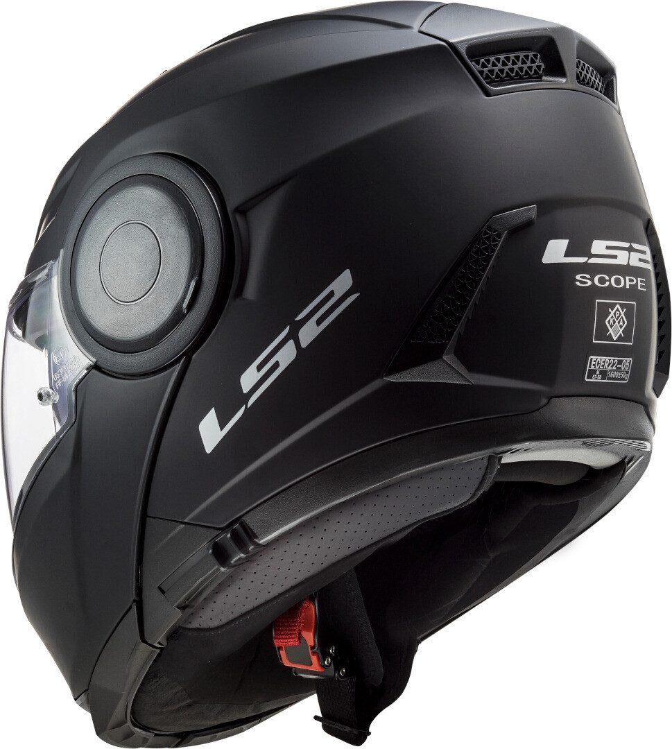 LS2 Motorradhelm FF902 Scope Solid Klapphelm, integriertes Sonnenvisier