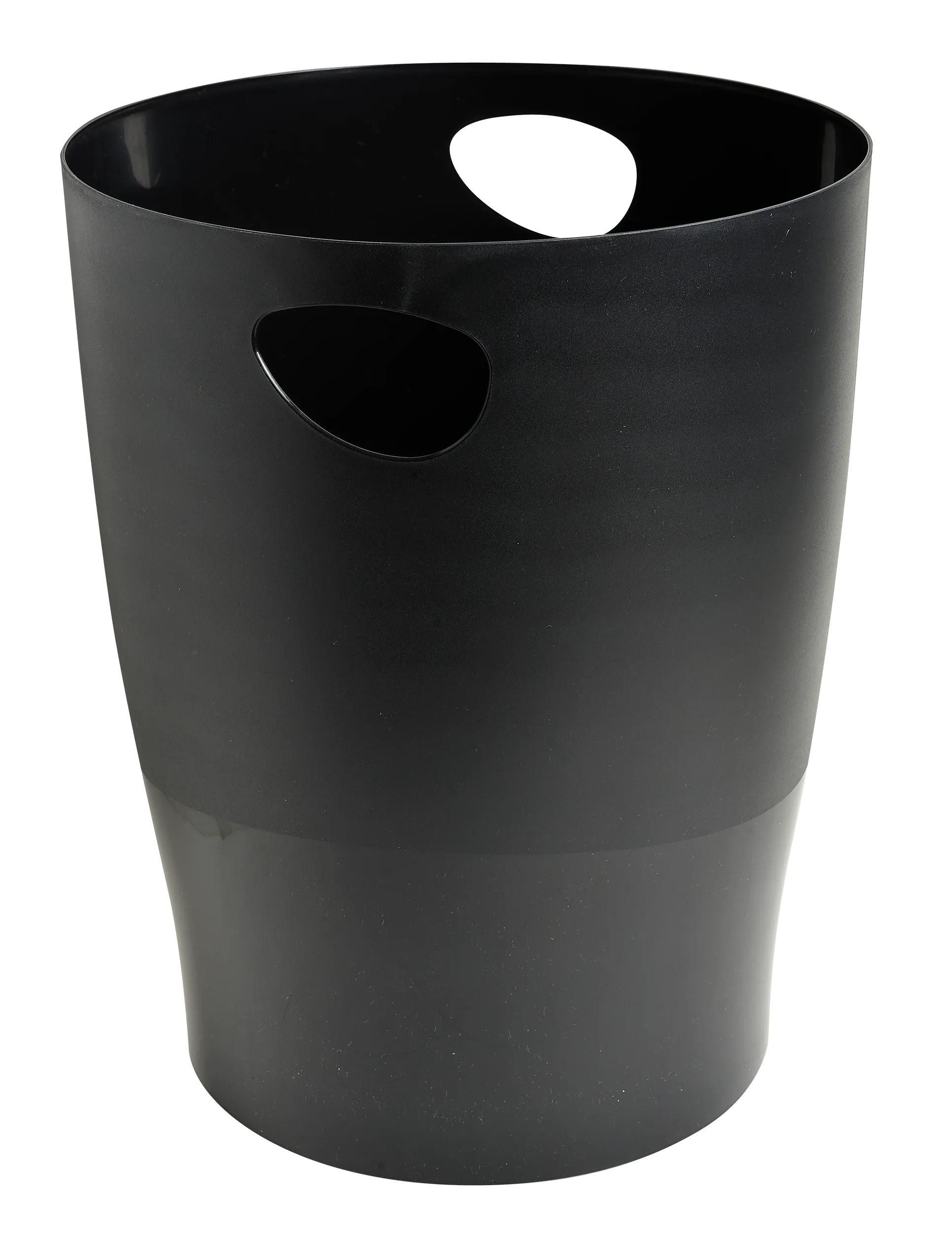 EXACOMPTA Papierkorb 8x Papierkorb Ecobin, 15 Liter, ECOBlack - Schwarz - 453014D, Papierkörbe