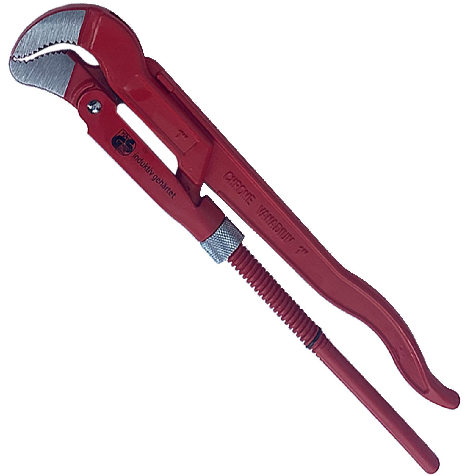 CF-Technik Rohrzange Rohrzange, Eckrohrzange 45° S-Maul 1 - 3 Zoll, Größe nach Wahl