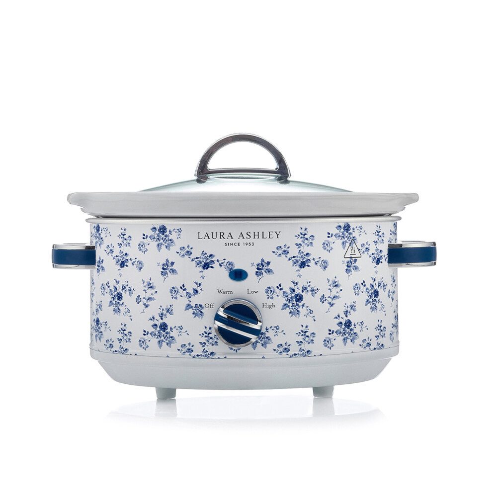 VQ Schongarer Laura Ashley Slow Cooker Schongarer 28cm für 3,5L Weiß – China Rose, 200.00 W