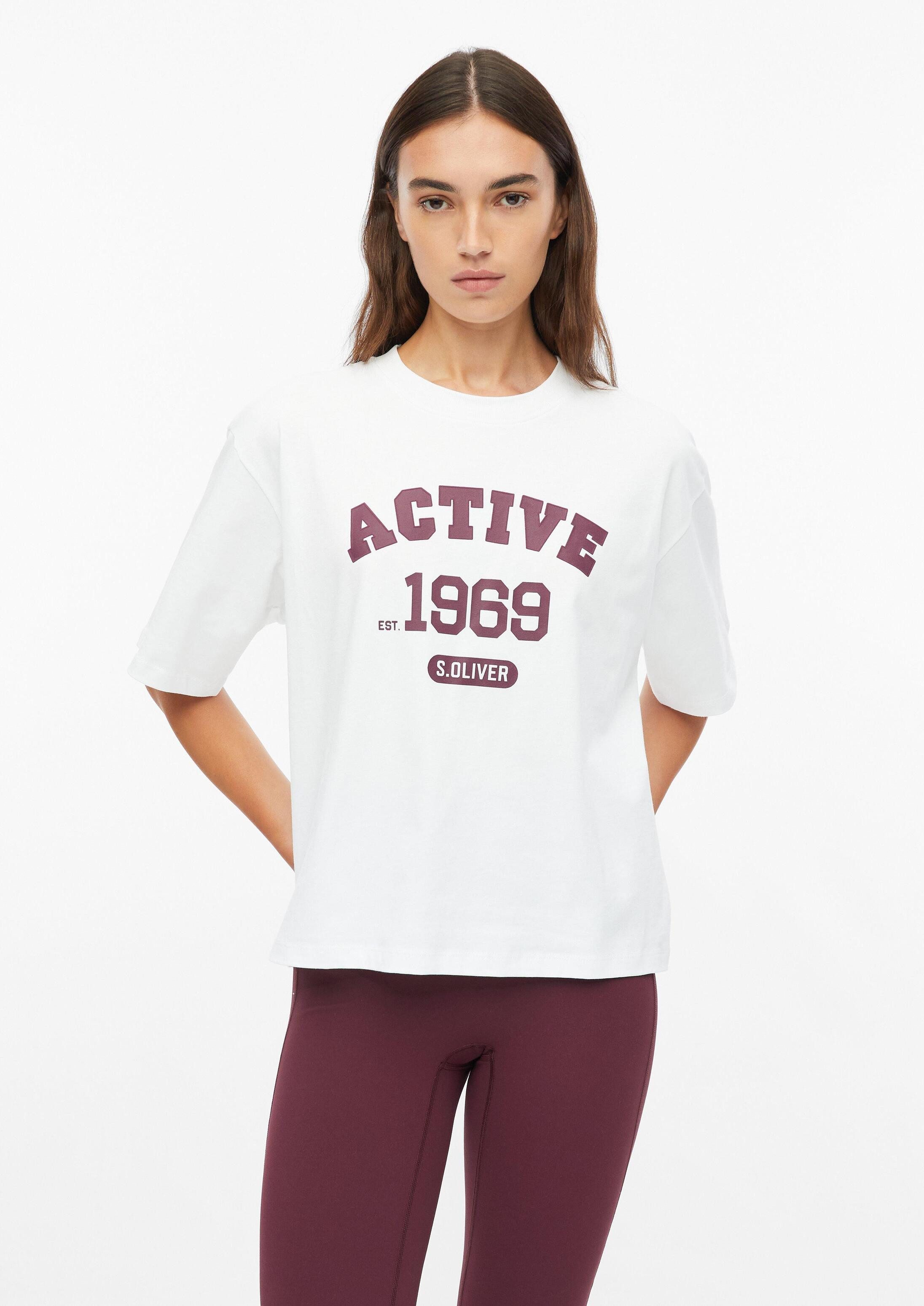 s.Oliver Kurzarmshirt T-Shirt Sportives T-Shirt im Relaxed Fit
