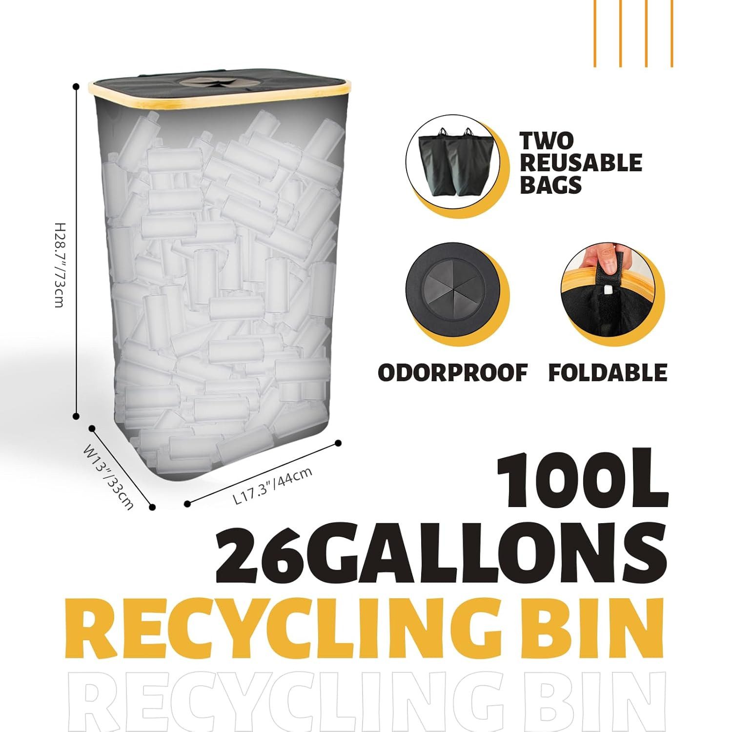 LA CUTE Wäschebox Wäschebox XXL: 100L Wäschekorb, Flaschensammler, mit Deck günstig online kaufen