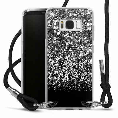 DeinDesign Handyhülle Glitzer Look Schneeflocken Muster Snow Fall Glitter Look, Samsung Galaxy S8 Handykette Hülle mit Band Case zum Umhängen