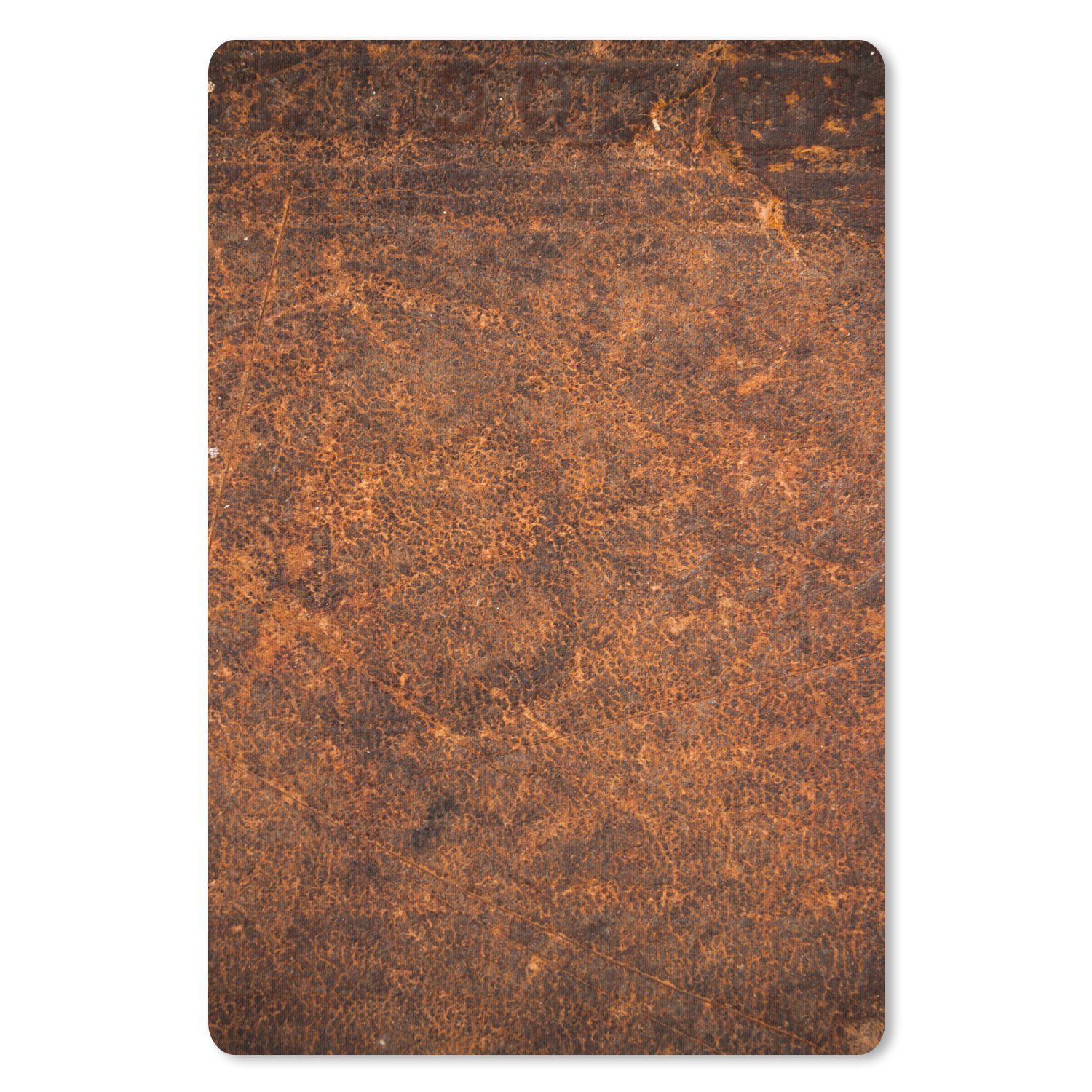 MuchoWow Mauspad Leder - Textur - Braun - Orange (1-St), Maus Pad Klein, Gaming Zubehör, Büro Deko, 18x27 cm