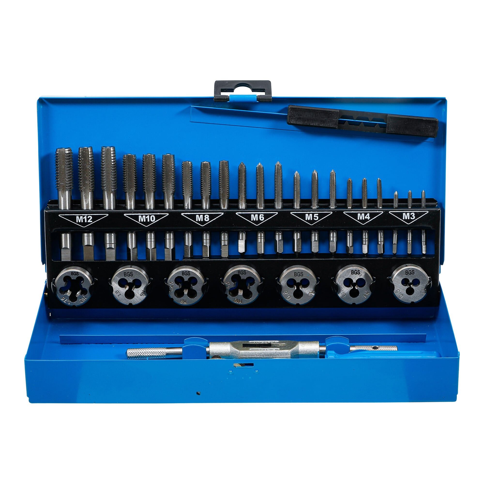 BGS technic Gewindebohrer BGS Gewindeschneid-Satz M3 - M12 1472 g 32-tlg.