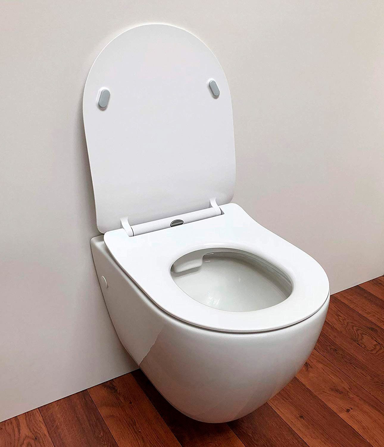 wandhängend mit WC Sitz mit Absenkautomatik kurze  WC Keramik AODB,verkürzte 