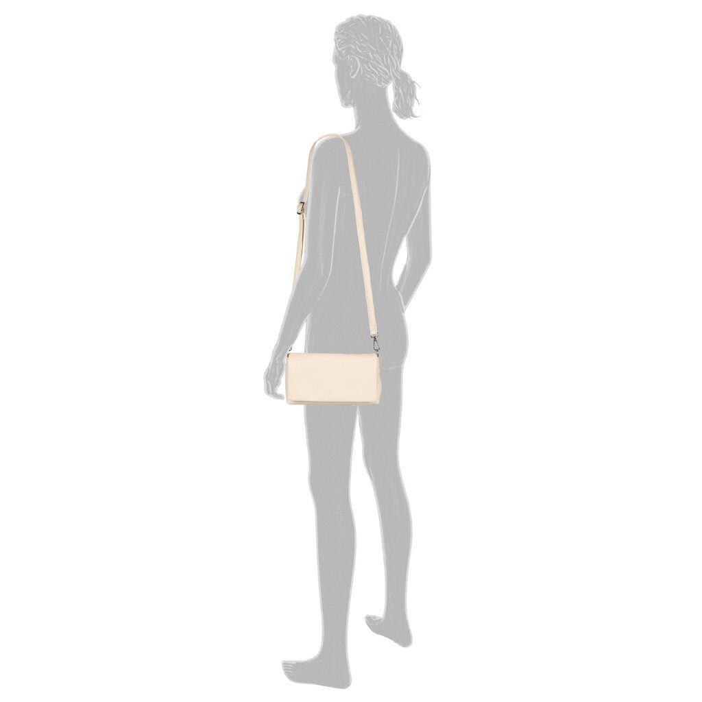 TOM TAILOR Abendtasche Xia, klares Design mit Logoprägung und fließender Silhouette in Lederoptik