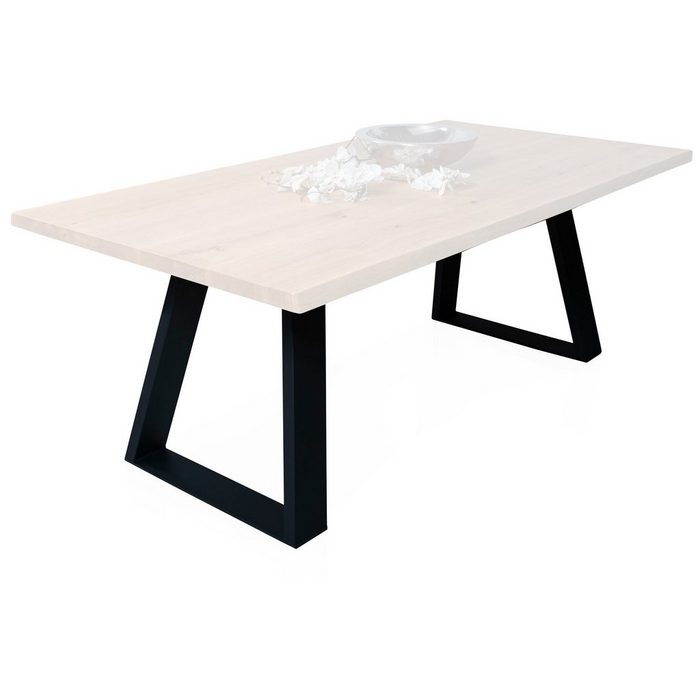 Moebel-Eins Tischgestell 1 Paar Gestelle / Kufen MÜNCHEN für Esstische Material Stahl schwarz