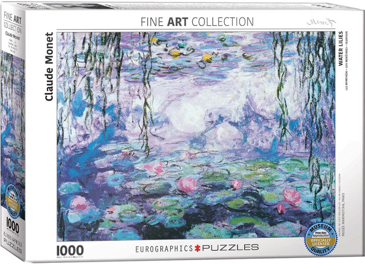 Puzzle 1000 Teile Puzzle - Puzzle - Seerosen von Claude Monet, Puzzleteile