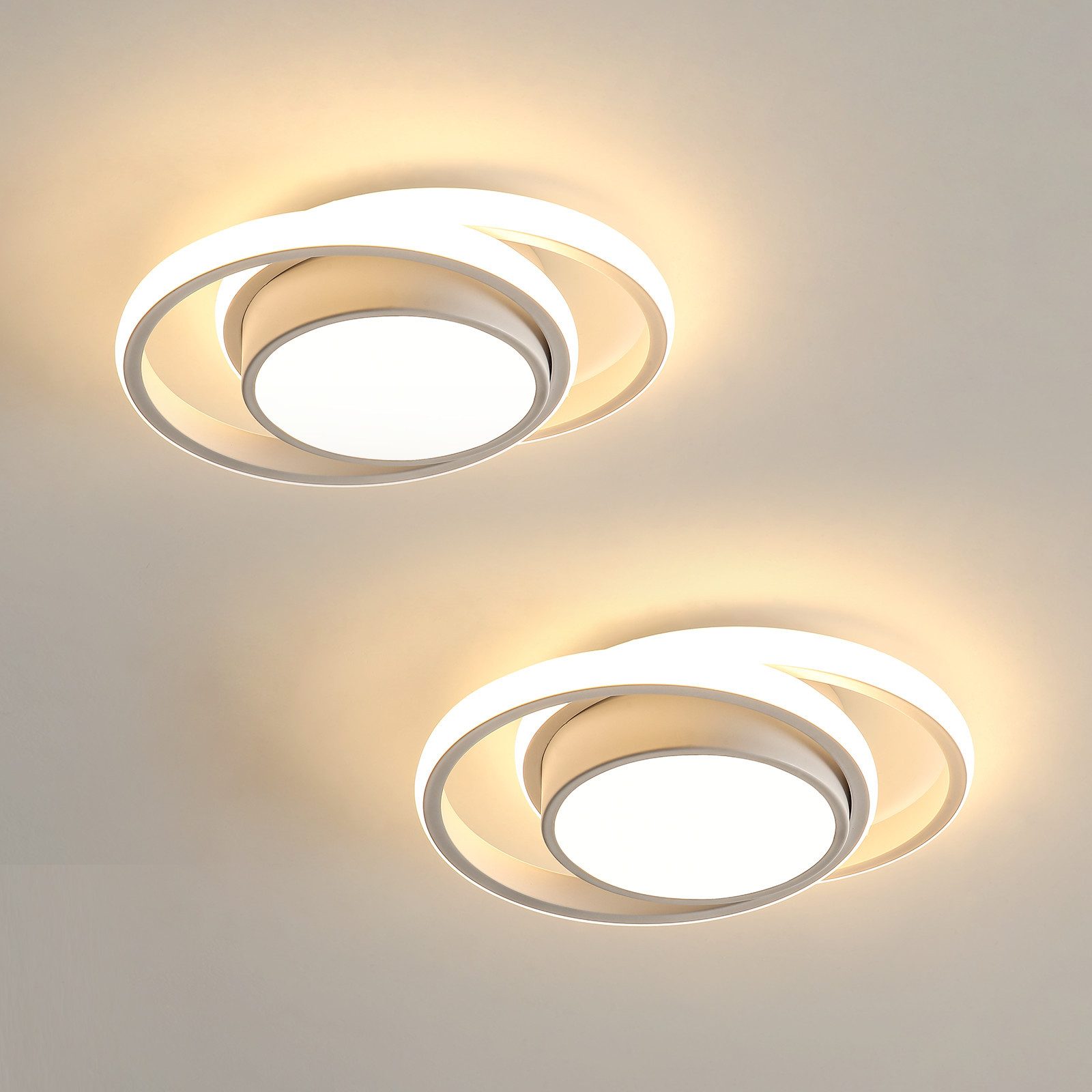 Goeco LED Deckenleuchte LED-Rundleuchte, 27W/32W Schlafzimmerleuchte, günstig online kaufen