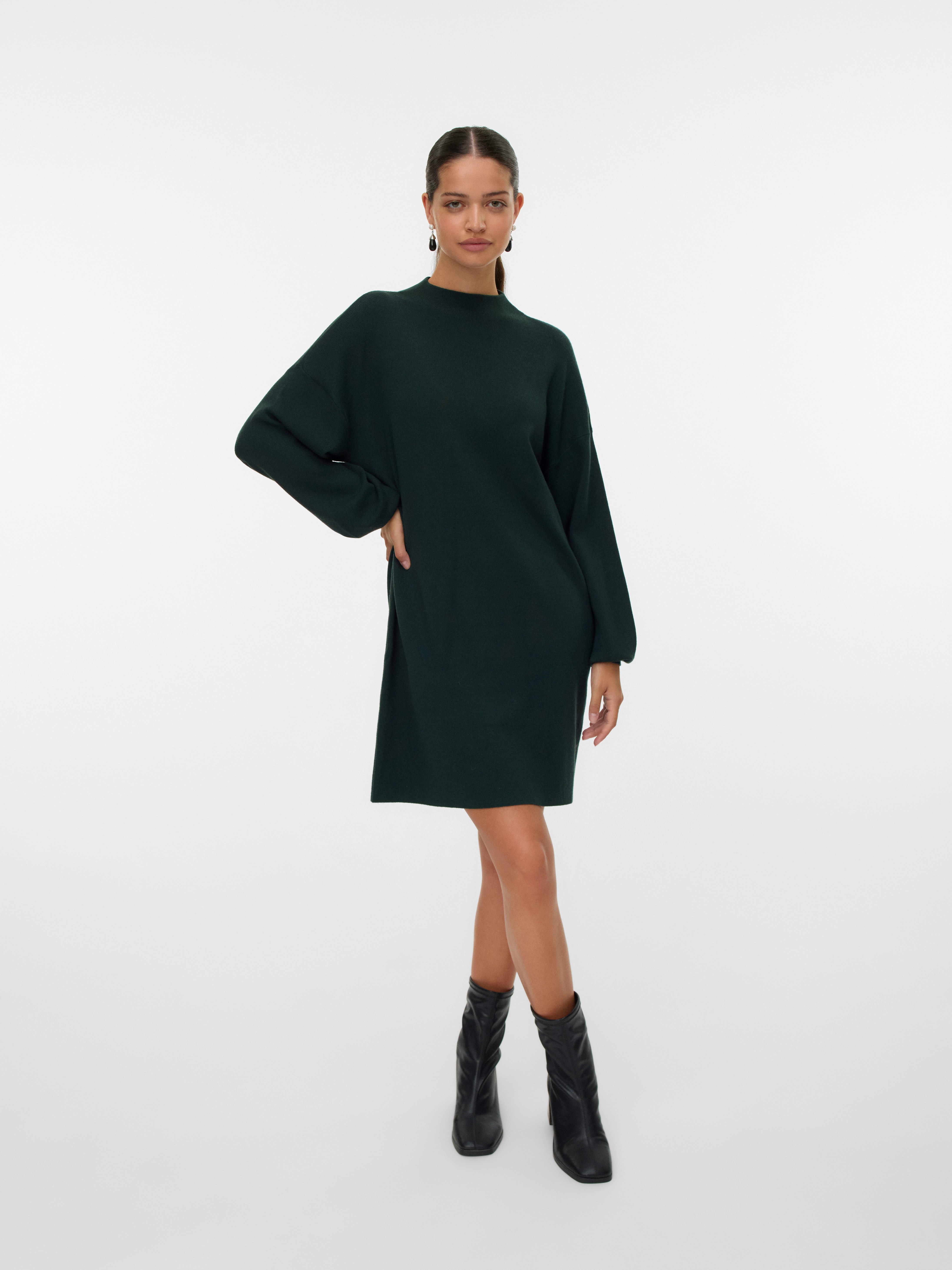 Vero Moda Strickkleid VMNANCY LS FUNNELNECK DRESS GA NOOS