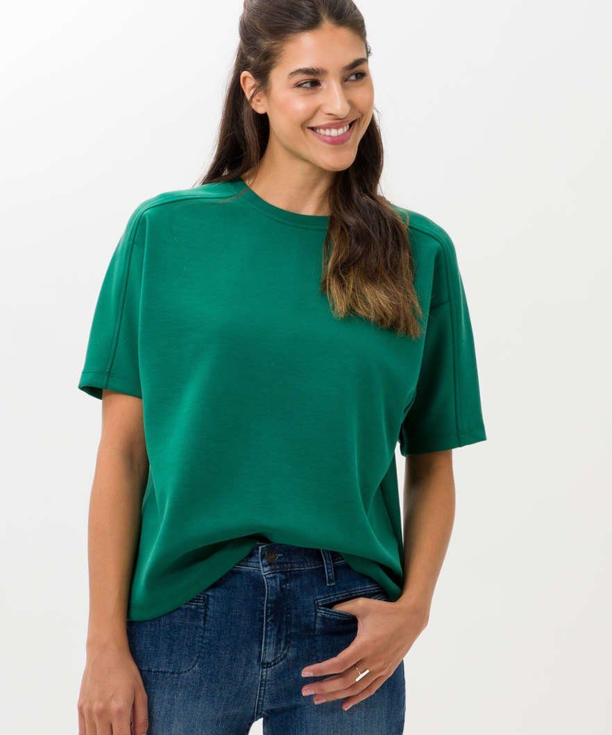 Brax Kurzarmshirt Style BAILEE dunkelgrün | T-Shirts
