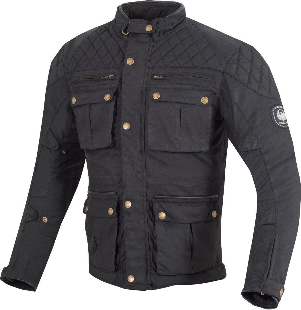 Merlin Motorradjacke Edale Motorrad Wachsjacke herausnehmbares Innenfutter,wasserdicht