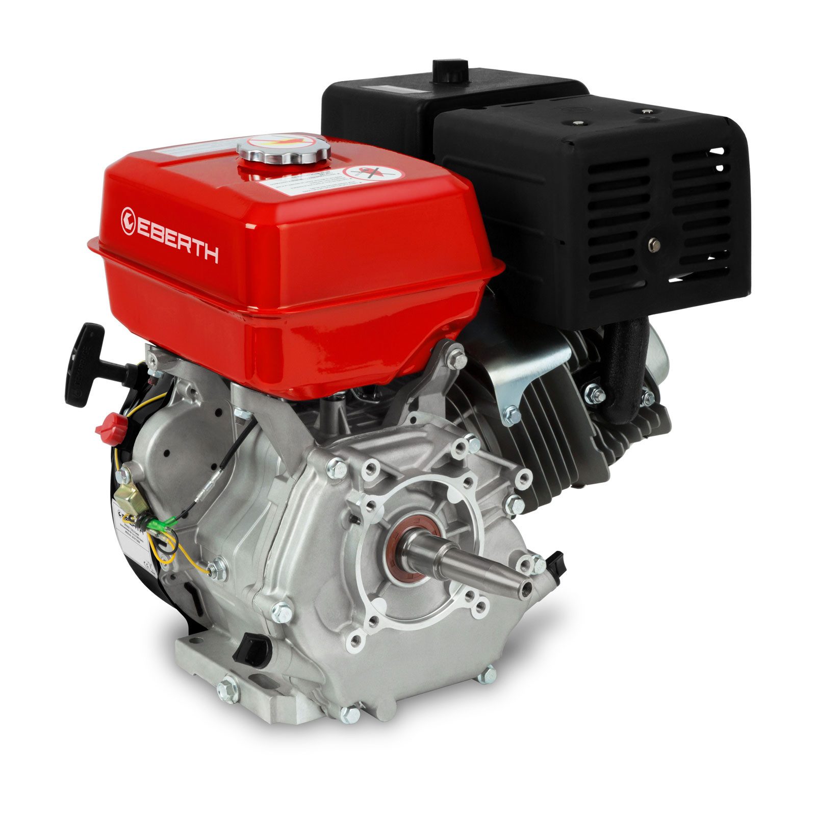 EBERTH Stromerzeuger 15 PS 11,03 kW Benzinmotor mit konischer 22 mm Ø Welle, 4-Takt, 1 Zylinder Benzin Motor, 420 ccm Hubraum, luftgekühlt