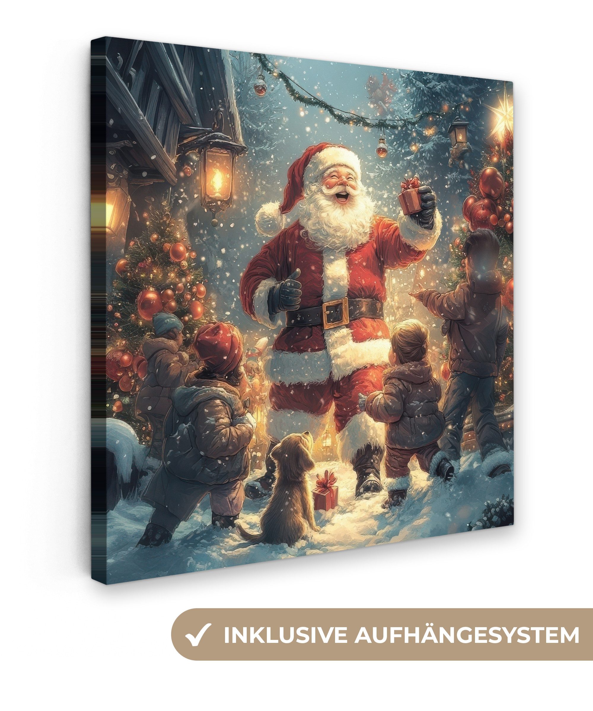 OneMillionCanvasses® Leinwandbild Weihnachtsstimmung - Schnee - günstig online kaufen