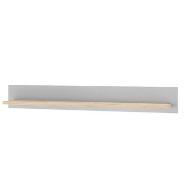 Lomadox Wohnwand CHATHAM-61, (5-St), in grau mit Artisan Eiche inkl. LED Beleuchtung