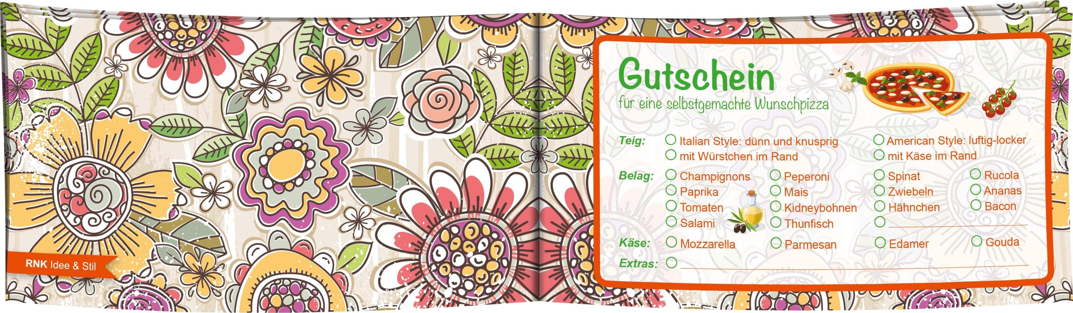 RNK Verlag Notizheft Gutscheinheft / "12 Gutscheine für dich"
