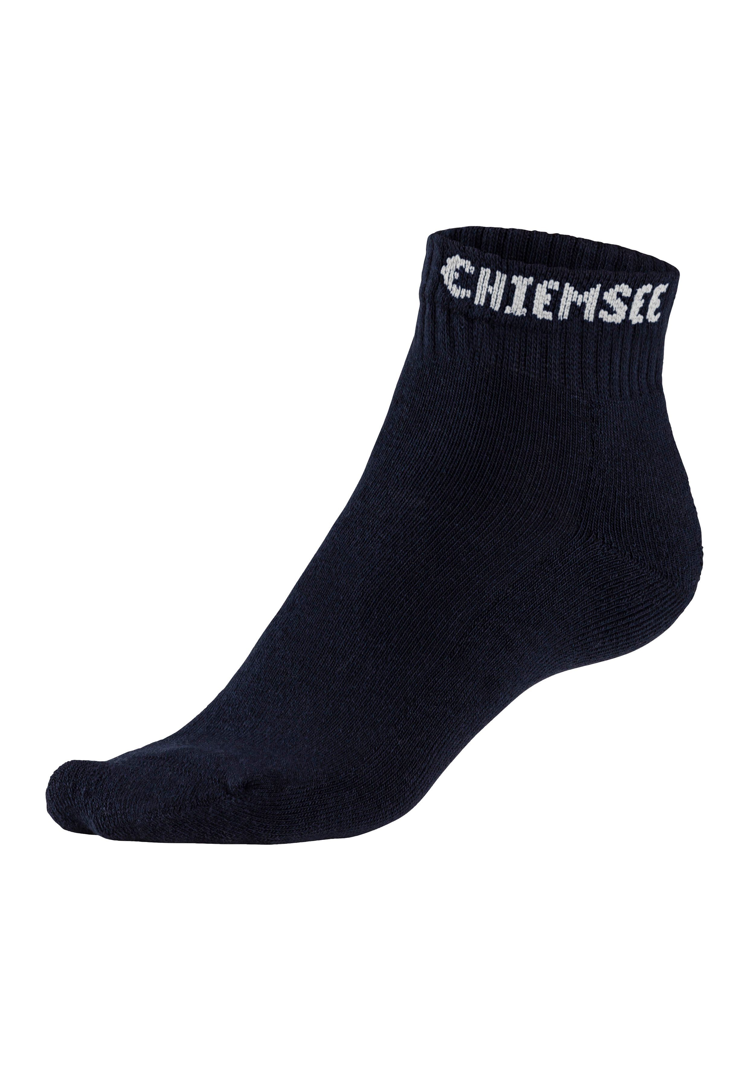 Chiemsee Kurzsocken (Set, 1xpink,1xschwarz,1xlimone,1xweiß,1xtürkis,1xnavy eingestricktem mit 6-Paar) Markennamen