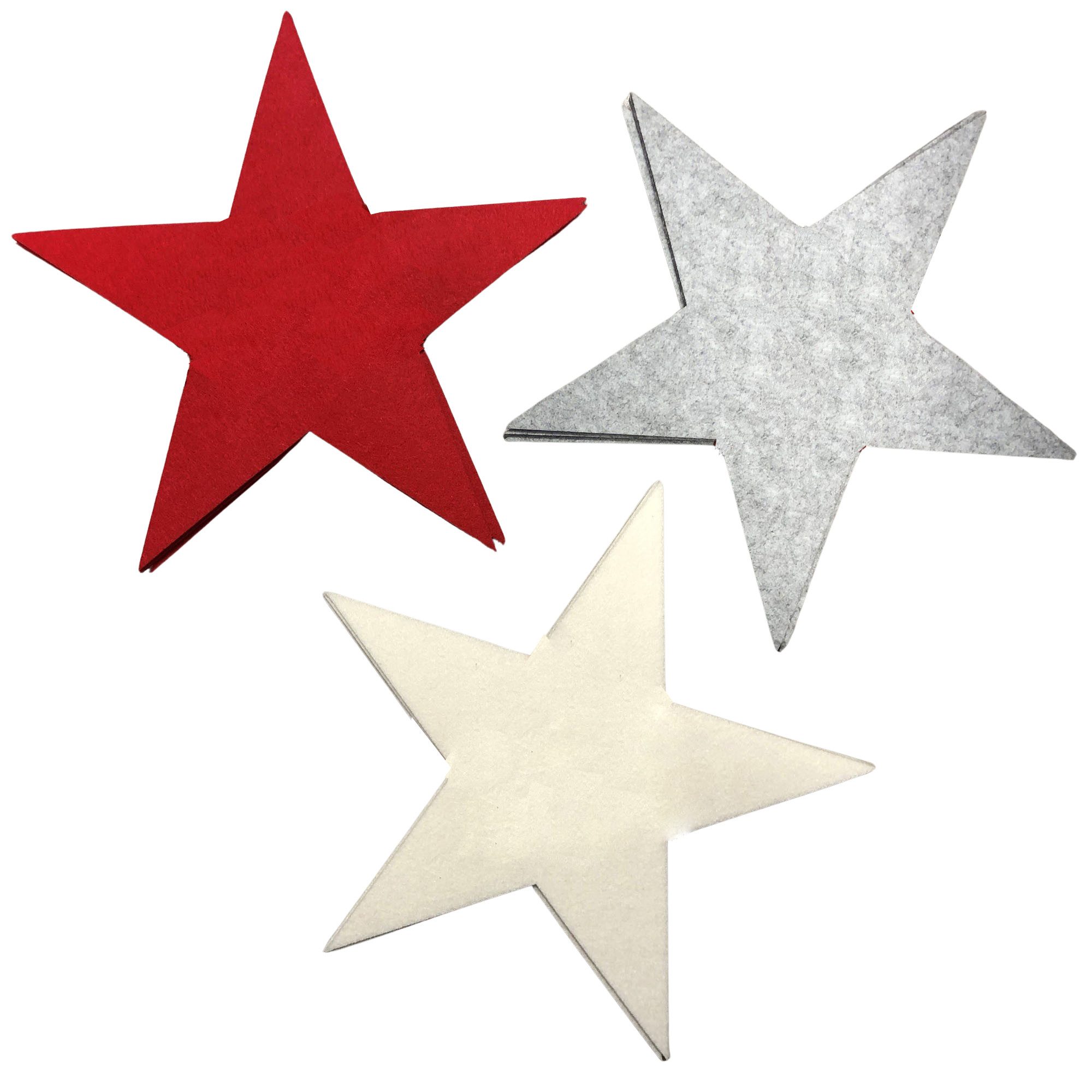 Annastore Platzset 12 x Filzsterne Filzdeko Sterne Weihnachten Filzunterlag günstig online kaufen