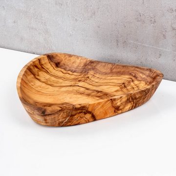 Levandeo® Dekoschale, Olivenholz Schale ca. 17x17cm Herz Holzschale Holz Tischdeko