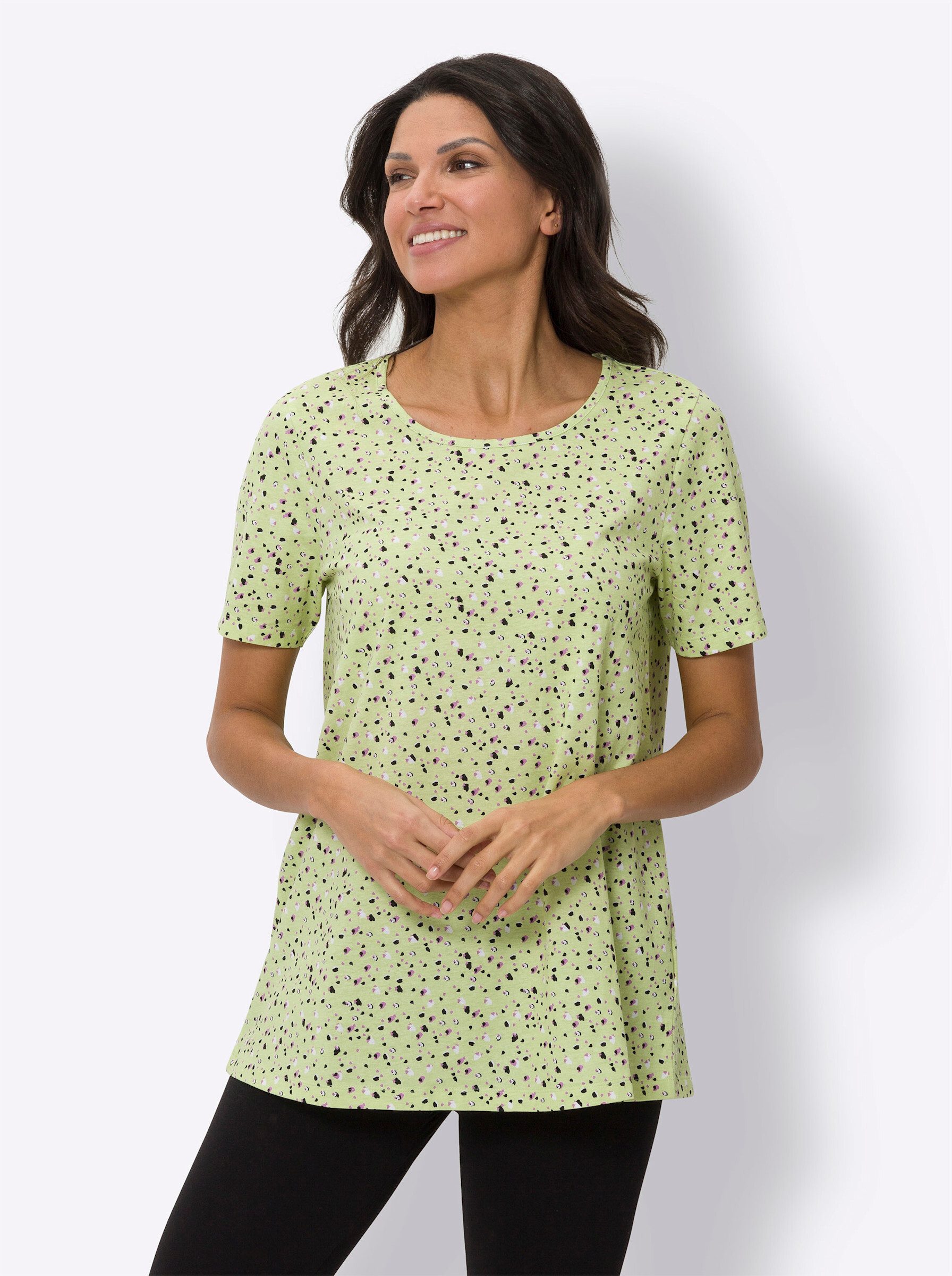 Sieh an! Trainingsshirt Longshirt Kurzarm