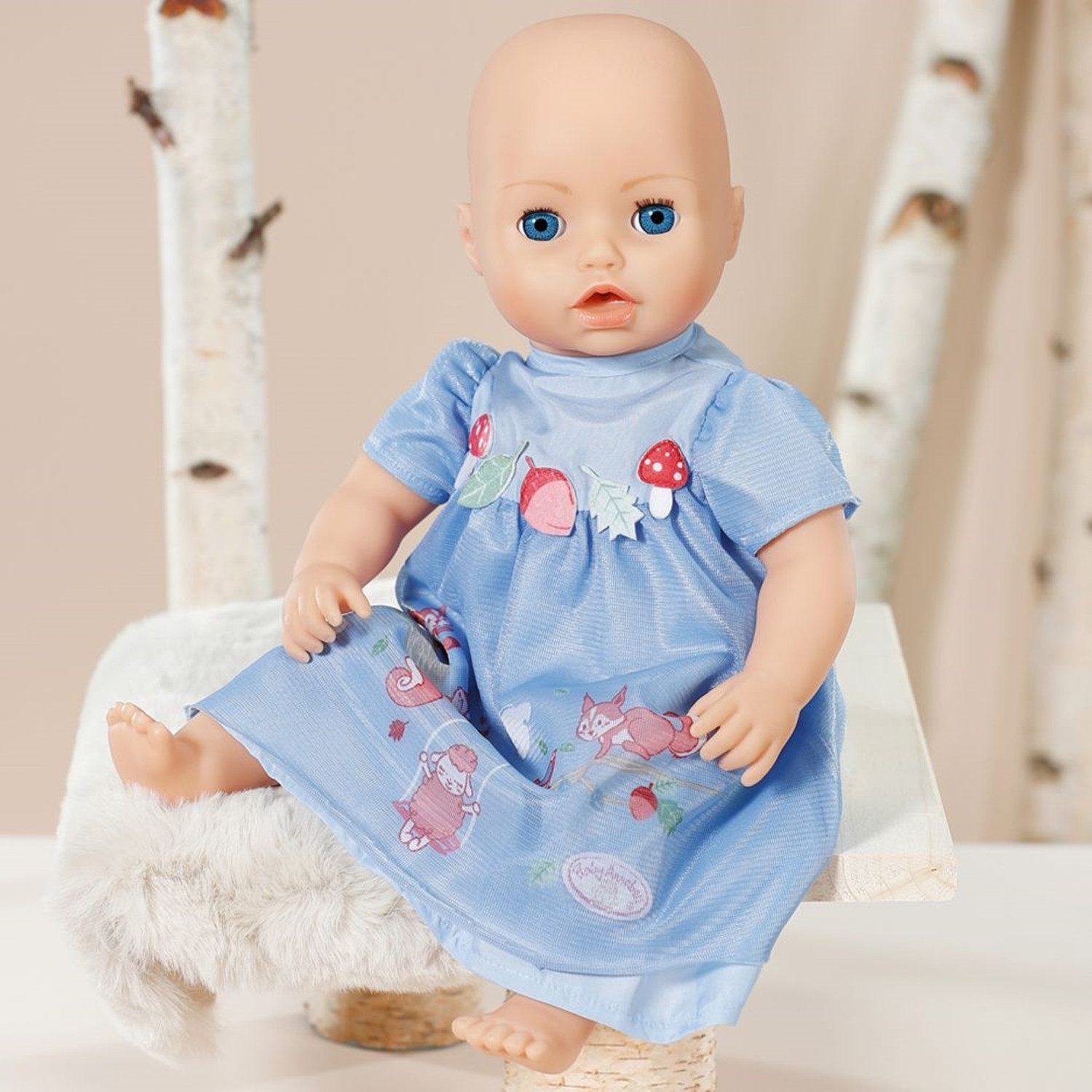 Zapf Creation® Puppenkleidung 709610 Baby Annabell Kleid blau Eichhörnchen günstig online kaufen