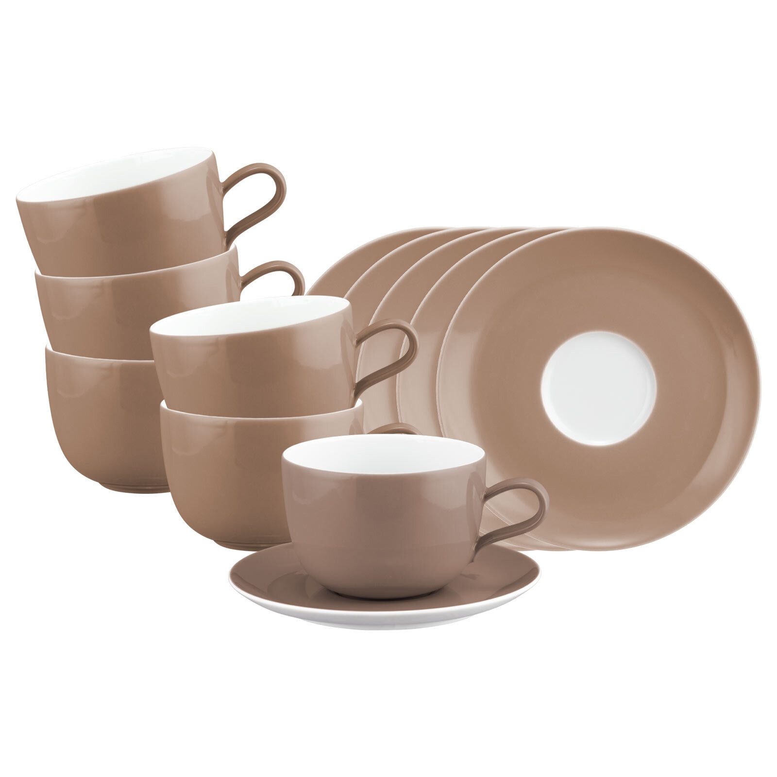Seltmann Weiden Cappuccinotasse Liberty Pure Colors, 12-tlg., Porzellan