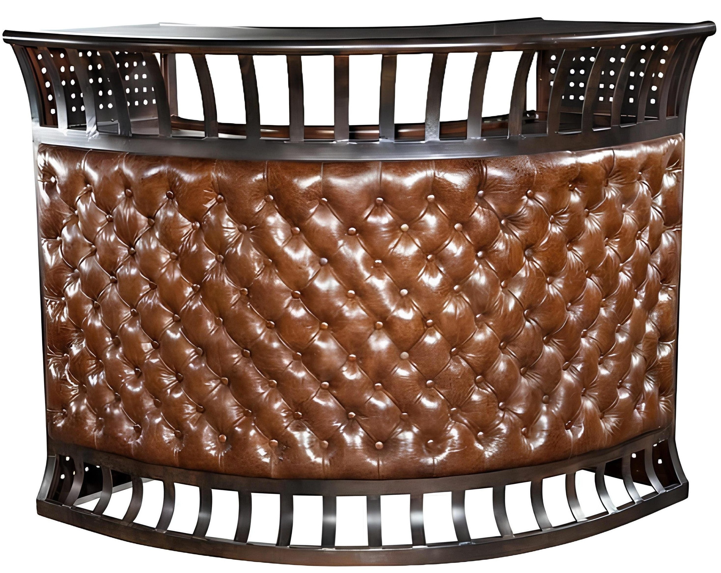 Xlmoebel Stehtisch Chesterfield Bar Tisch aus Leder im Vintage-Stil (1-St., Bartisch), Hergestellt in Europa