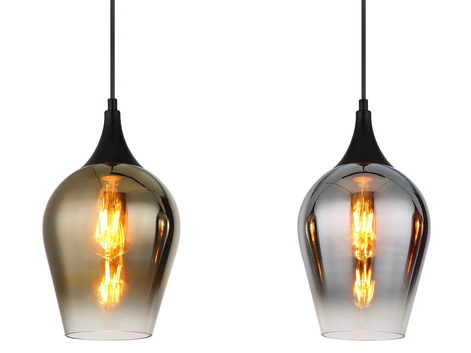 GLOBO LIGHTING LED Pendelleuchte, LED wechselbar, warmweiß, Ausgefallene Lampe für Esstisch & Kücheninsel hängend Bunt Breite 83cm