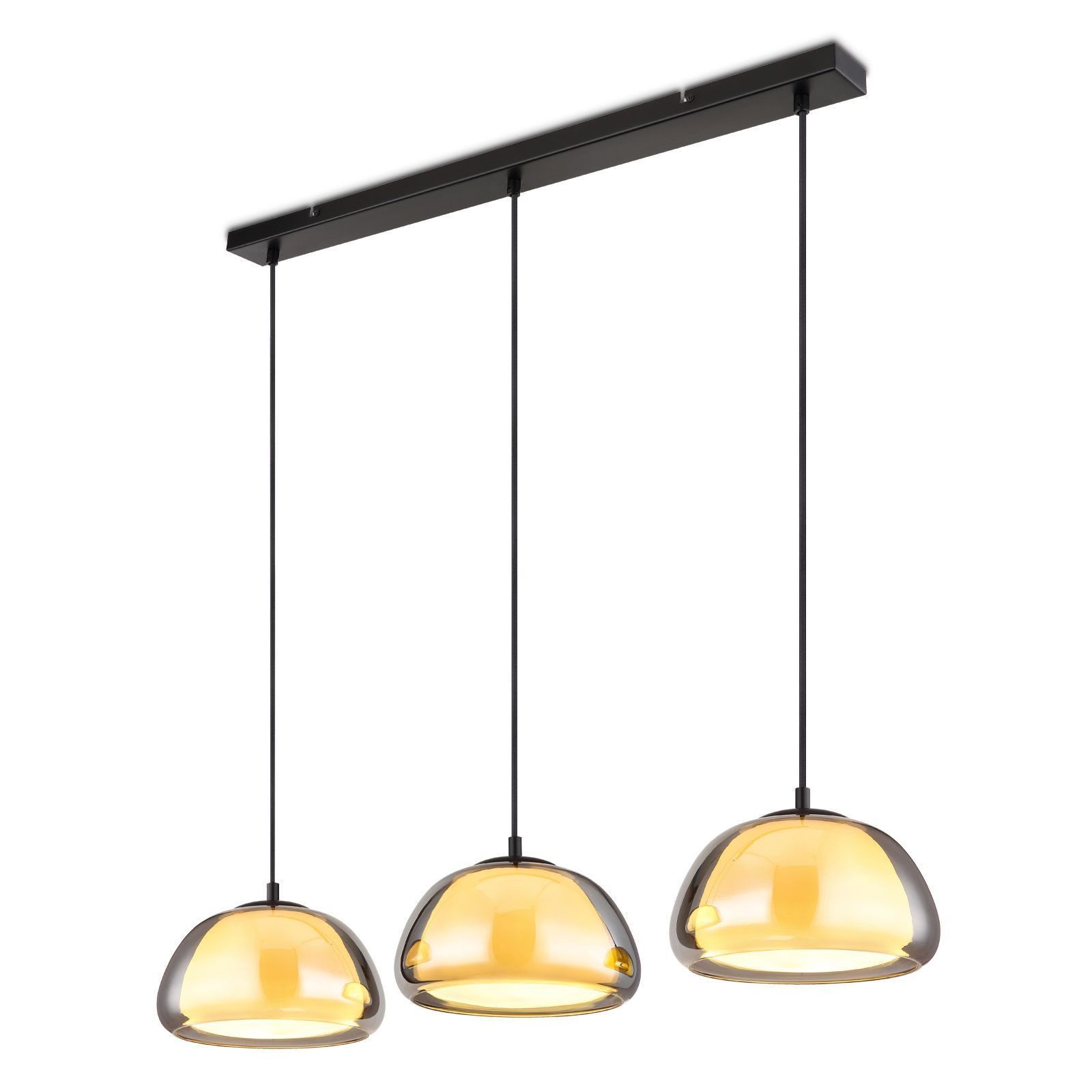 bmf-versand Hängeleuchte Hängelampe Esszimmer Rauchglas Hängeleuchte Wohnzi günstig online kaufen